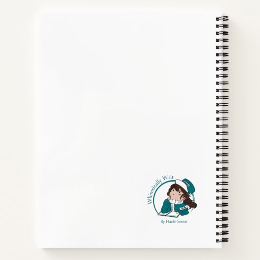 Blue Painted Phoenix Spiral Notitieboek (Achterkant)