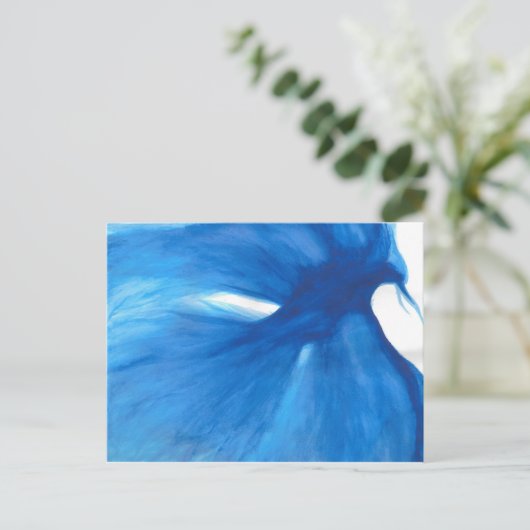 Blue Painted Phoenix Standaard Briefkaart (Staand voorkant)