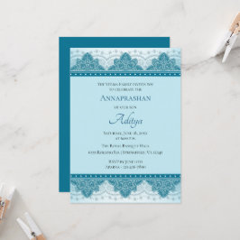 Blue Paisley Annaprashan | Eerste rijst Kaart