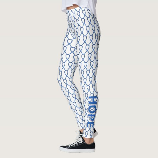 Blue Paisley Awareness Ribbon Custom Leggings (Links)