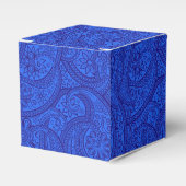 Blue Paisley Bedankdoosjes (Voorkant Zijde)