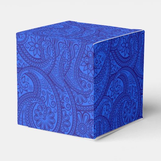 Blue Paisley Bedankdoosjes (Achterkant)