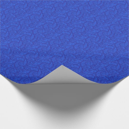 Blue Paisley Cadeaupapier (Hoek)