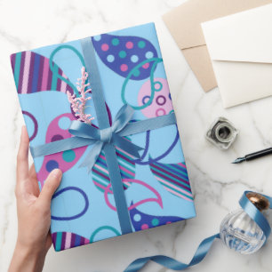 Blue Paisley Cadeaupapier