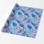 Blue Paisley Cadeaupapier (Uitgerold)