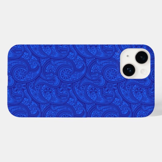 Blue Paisley Case-Mate iPhone Case (Achterkant (horizontaal))