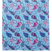 Blue Paisley Douchegordijn (Voorkant)