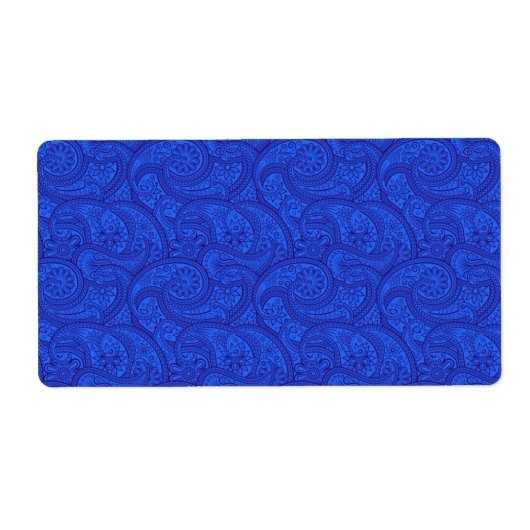 Blue Paisley Etiket (Voorkant)