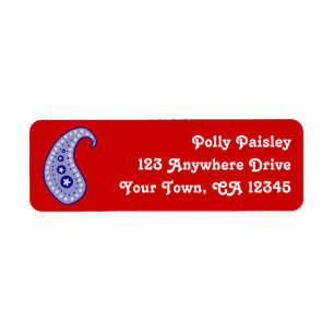 Blue Paisley Etiket
