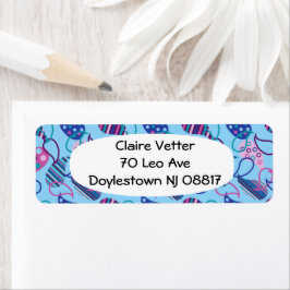 Blue Paisley Etiket