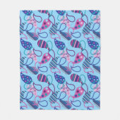 Blue Paisley Fleece Deken (Voorkant)
