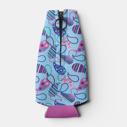 Blue Paisley Flesjeskoeler (Achterkant)