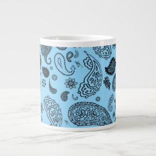 Blue Paisley Grote Koffiekop
