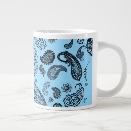 Blue Paisley Grote Koffiekop (Rechts)