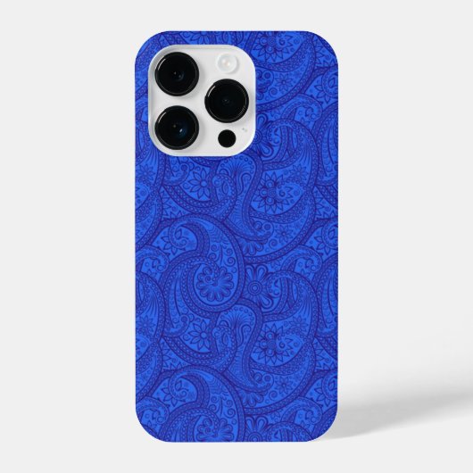 Blue Paisley iPhone Hoesje (Achterkant)