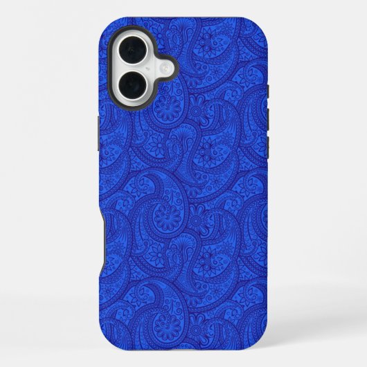 Blue Paisley iPhone Hoesje (Achterkant)