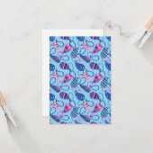 Blue Paisley Kaart (Voorkant / Achterkant in situ)