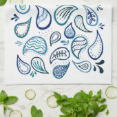 Blue Paisley Kitchen Towel Theedoek (Gevouwen)