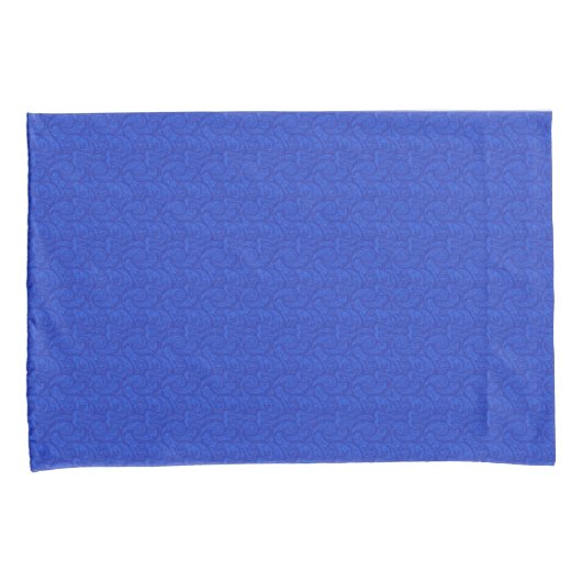 Blue Paisley Kussensloop (Voorkant-Rechts)