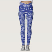Blue Paisley-Leggings Leggings (Voorkant)