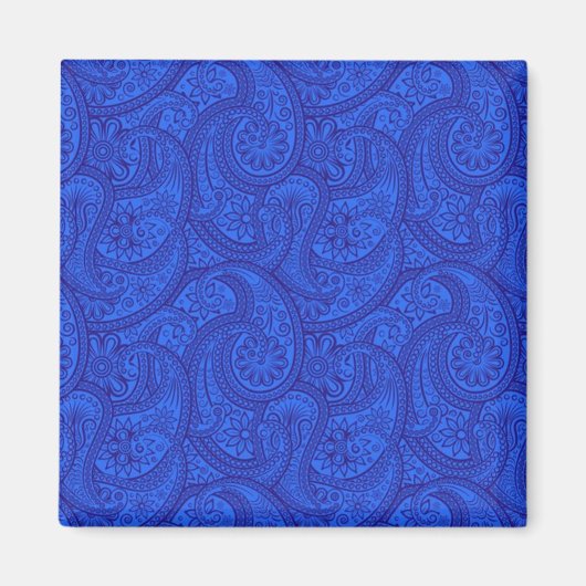 Blue Paisley Magneet (Voorkant)