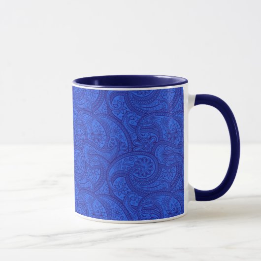 Blue Paisley Mok (Rechts)