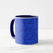Blue Paisley Mok (Voorkant links)