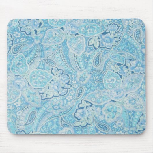 Blue Paisley Mousepad Muismat (Voorkant)