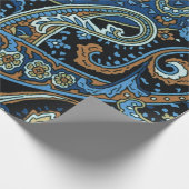 Blue  Paisley Pattern Cadeaupapier (Hoek)