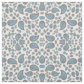 Blue Paisley Patterned Fabric Stof (Swatch)
