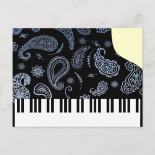 Blue Paisley Piano Briefkaart