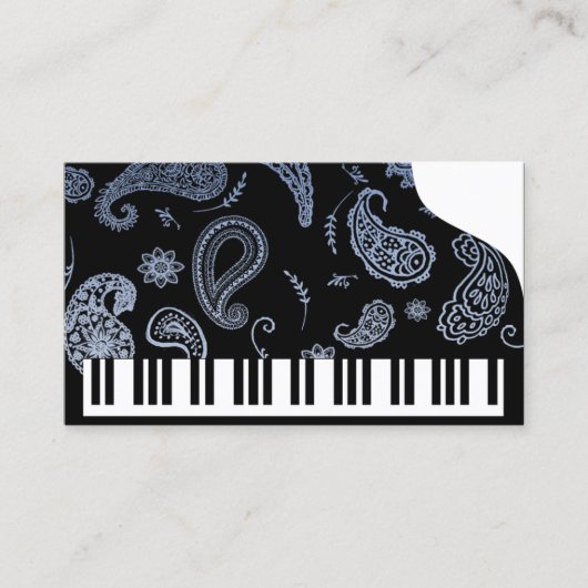 Blue Paisley Piano-Visitekaartjes Visitekaartje (Voorkant)