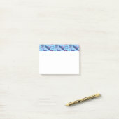 Blue Paisley Post-it® Notes (Op bureau)