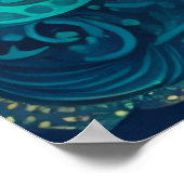 Blue Paisley Poster 1 (Hoek)