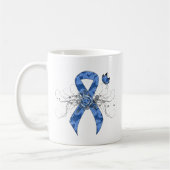 Blue Paisley Ribbon met Butterfly Koffiemok (Links)