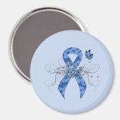 Blue Paisley Ribbon met Butterfly Magneet (Voorkant / Achterkant)