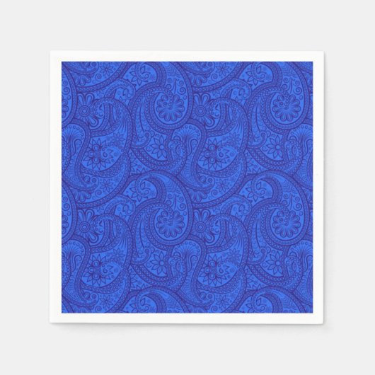 Blue Paisley Servetten (Voorkant)
