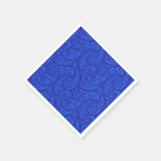 Blue Paisley Servetten (Hoek)