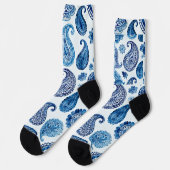 Blue Paisley Socks for Women Sokken (Links)