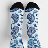 Blue Paisley Socks for Women Sokken (Top)