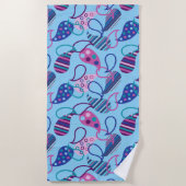 Blue Paisley Strandlaken (Voorkant)