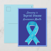Blue Paisley Thyroid Cancer Awareness Briefkaart (Voorkant / Achterkant)