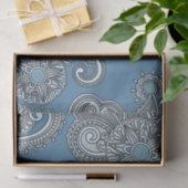 Blue Paisley Tissue Paper Tissuepapier (Geschenk)