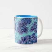 Blue Paisley Tweekleurige Koffiemok (Voorkant rechts)