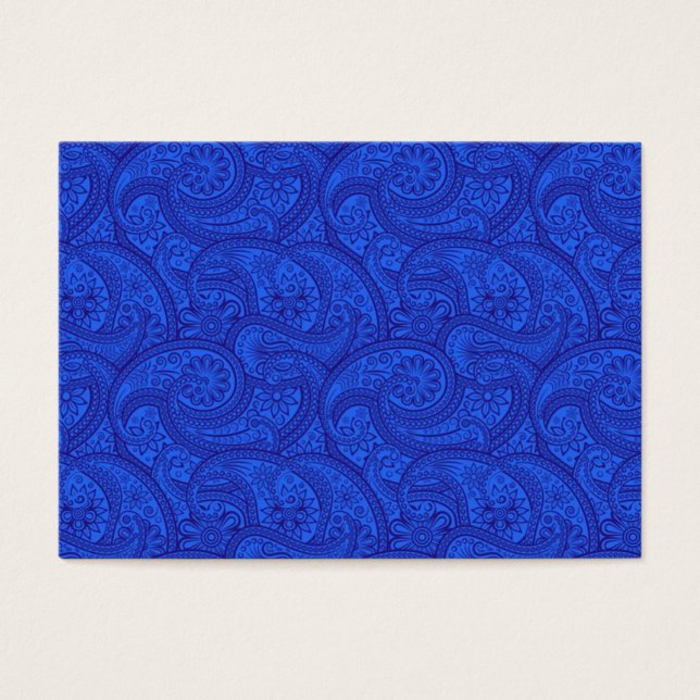 Blue Paisley Visitekaartjes (Voorkant)