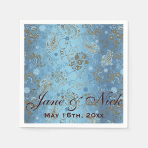 Blue Paisley Vrijgezellenfeest Servetten