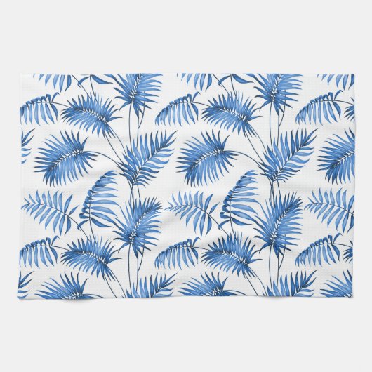 Blue Palm Kitchen Towel Theedoek (Horizontaal)