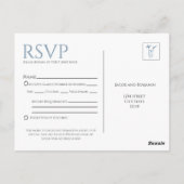 Blue Palm RSVP Briefkaart Invoegen (Achterkant)
