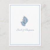 Blue Palm RSVP Briefkaart Invoegen (Voorkant)