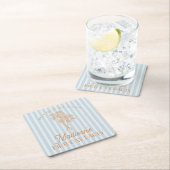 Blue Palm Spring Pastel Beach verjaardagsfeestje Kartonnen Onderzetters (Insitu)